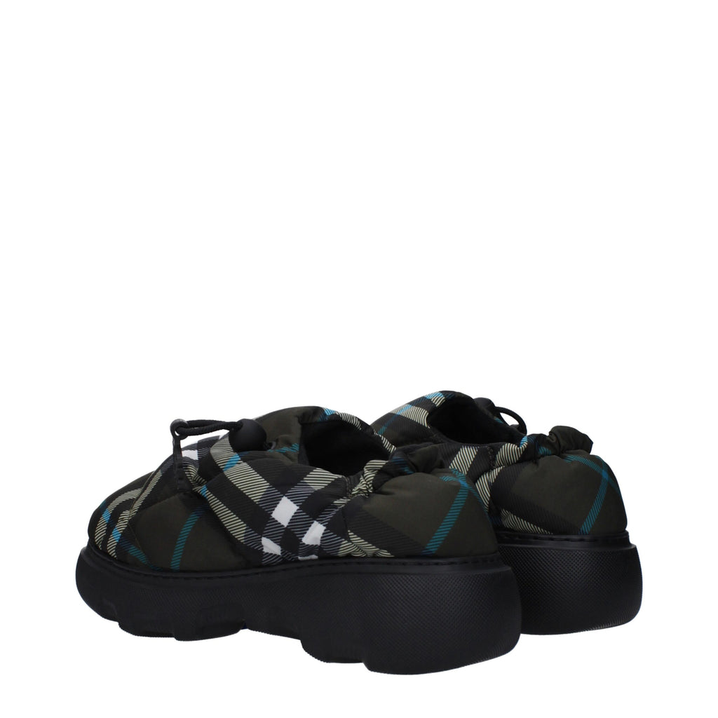 Burberry Grüne Stoff-Slipper