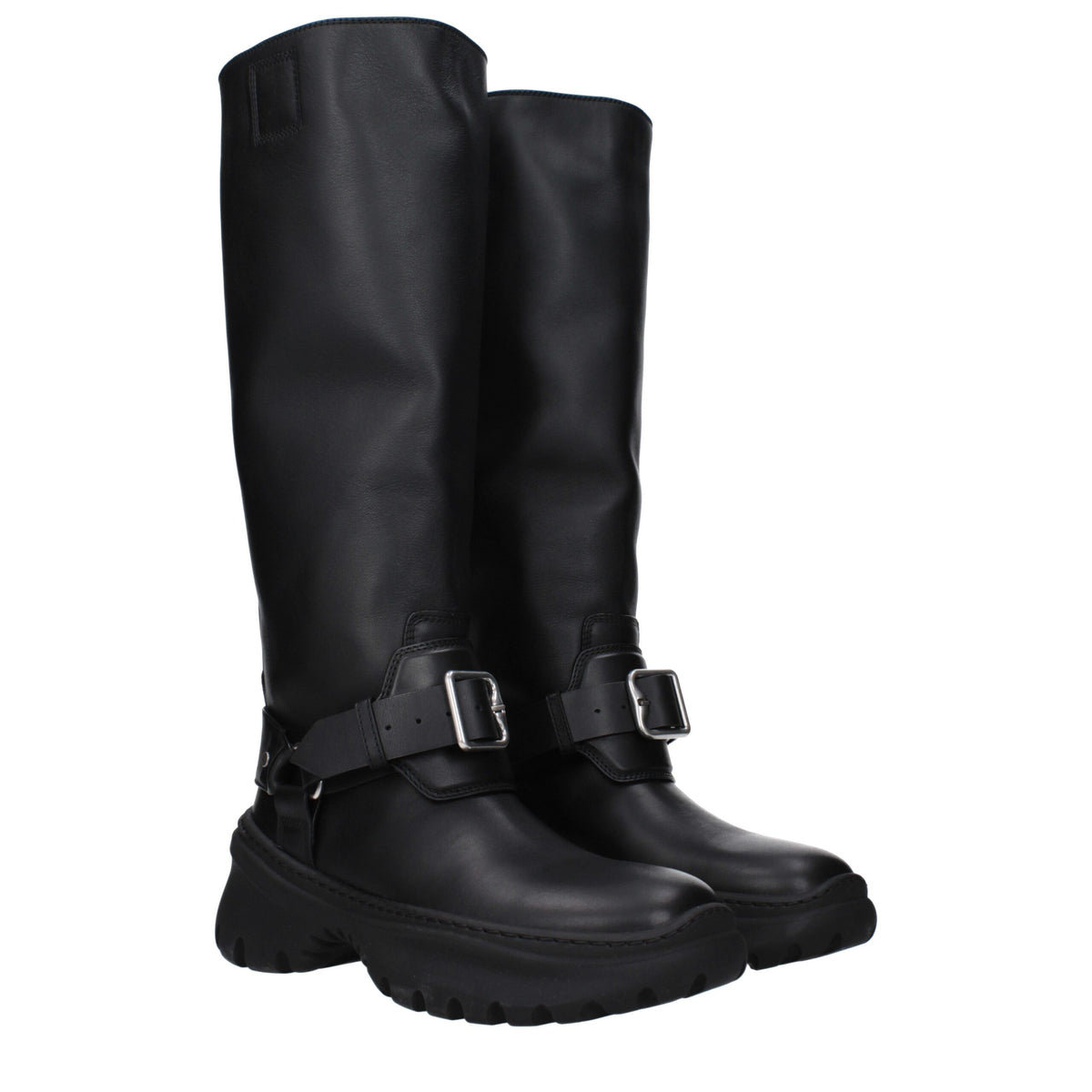 Burberry Schwarze Lederstiefel