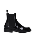 Dolce & Gabbana Schwarze Leder-Stiefeletten