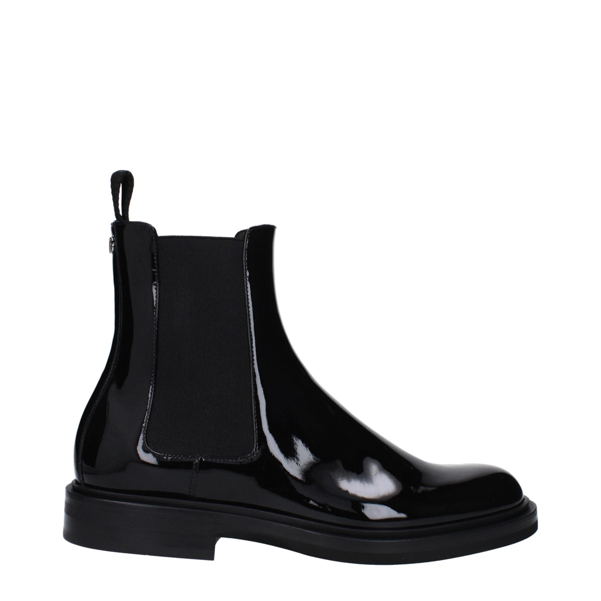 Dolce & Gabbana Schwarze Leder-Stiefeletten