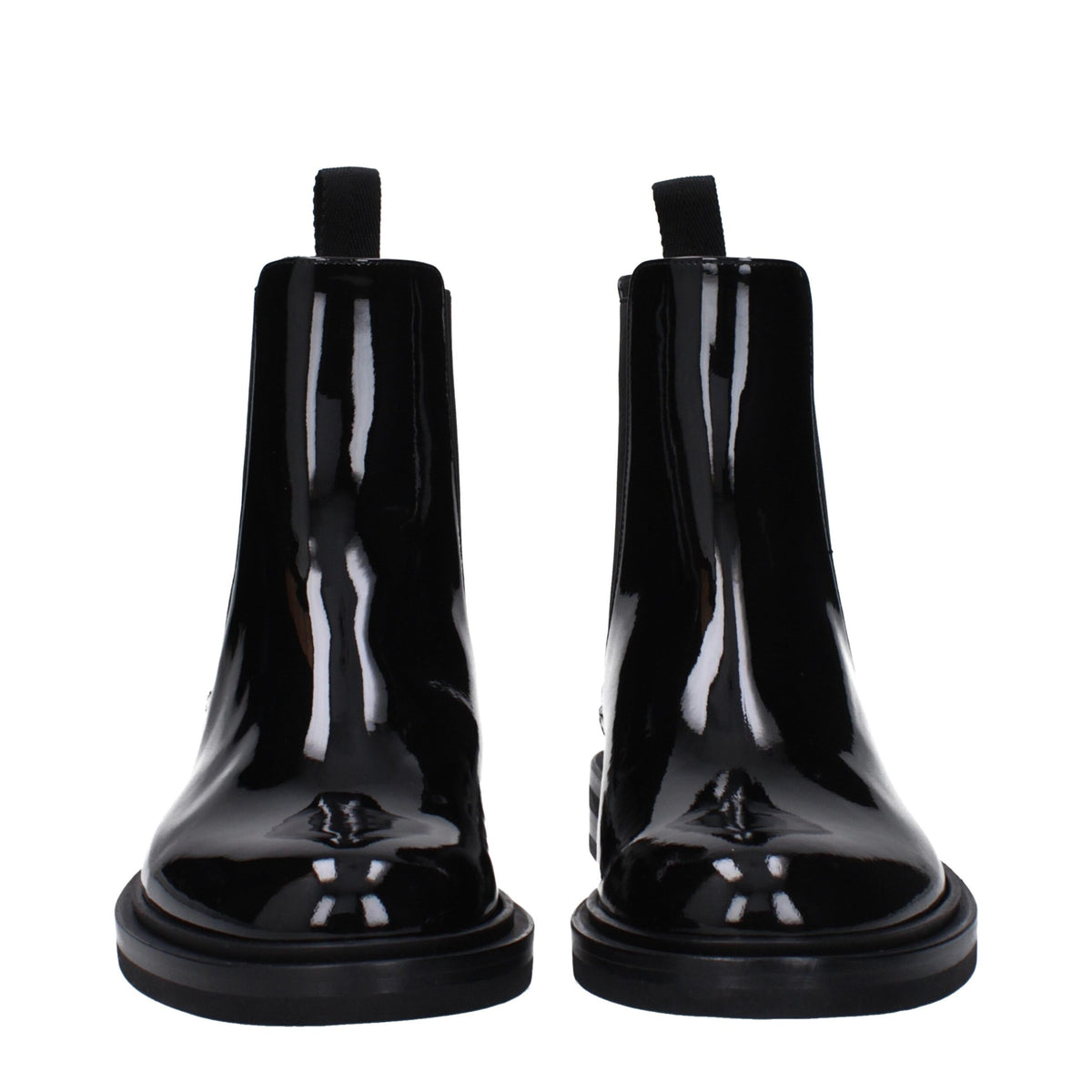 Dolce & Gabbana Schwarze Leder-Stiefeletten