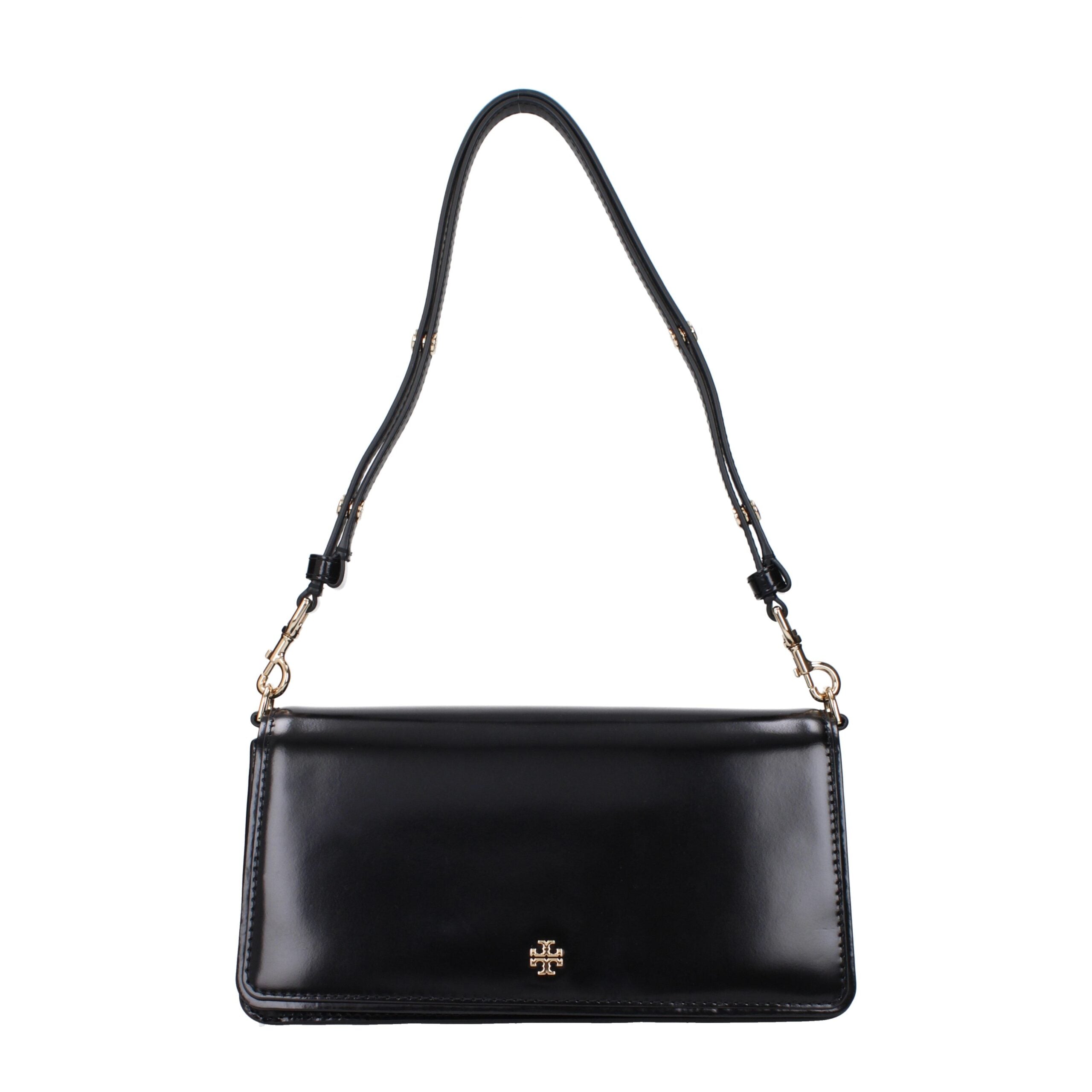Tory Burch Schwarze Leder Umhängetasche