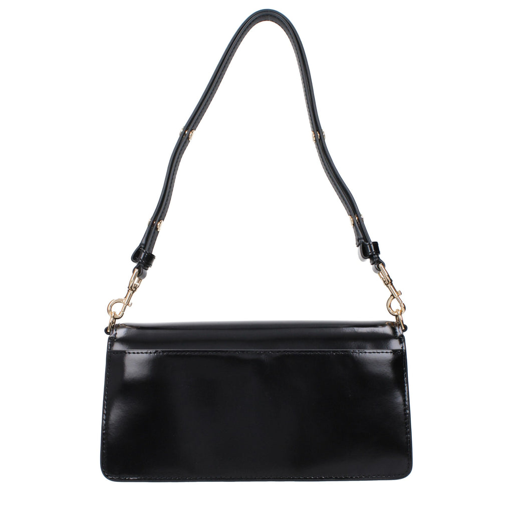 Tory Burch Schwarze Leder Umhängetasche