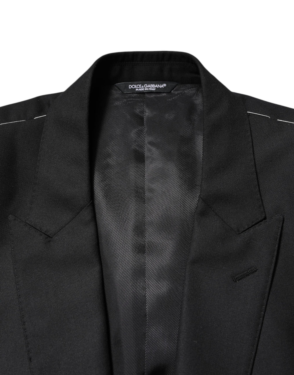 Dolce & Gabbana Schwarzer Woll-Sakko mit Einreiher