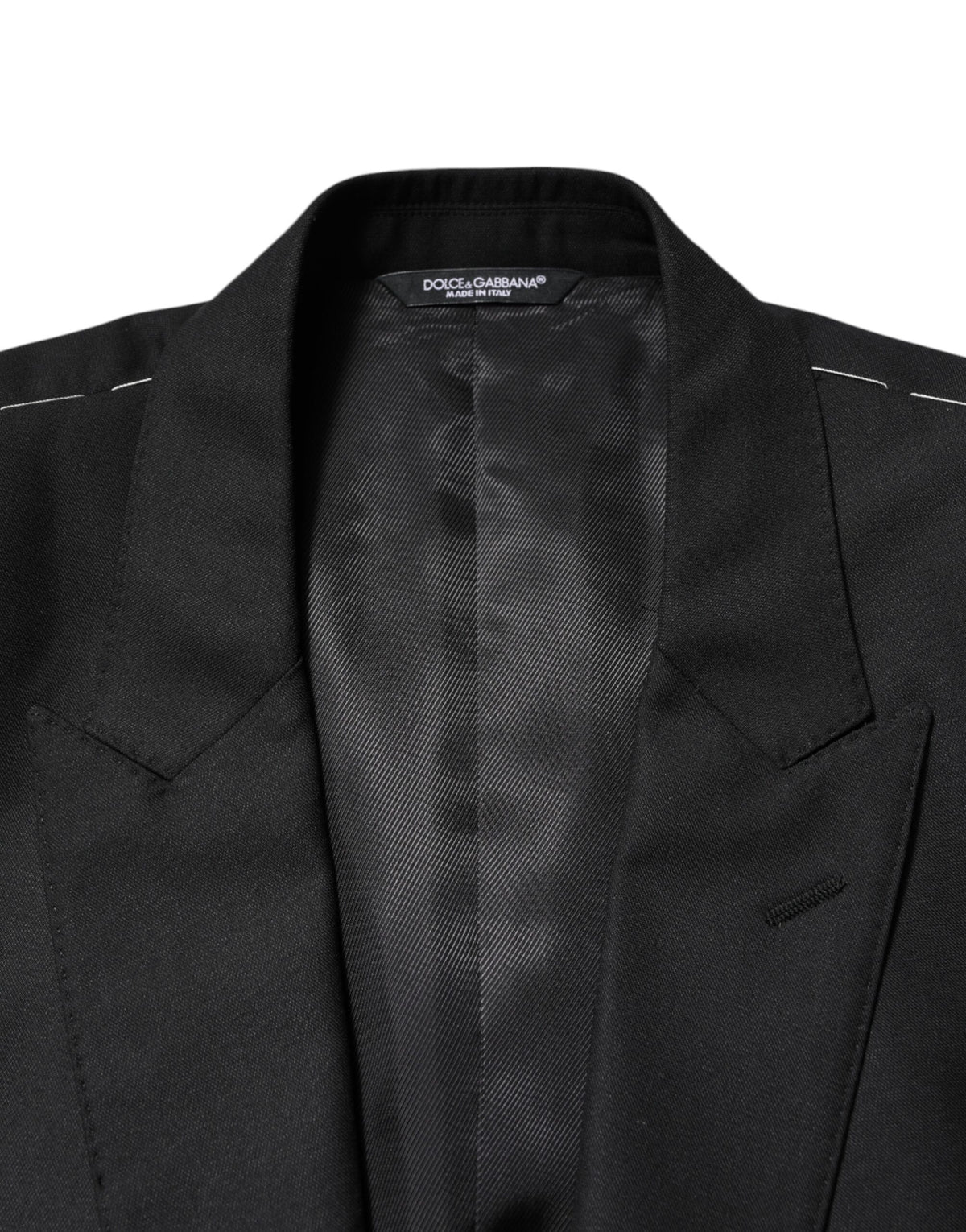 Dolce & Gabbana Schwarzer Woll-Sakko mit Einreiher