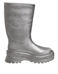 Dolce & Gabbana Metallic Silber Pull On Regen Stiefel Schuhe
