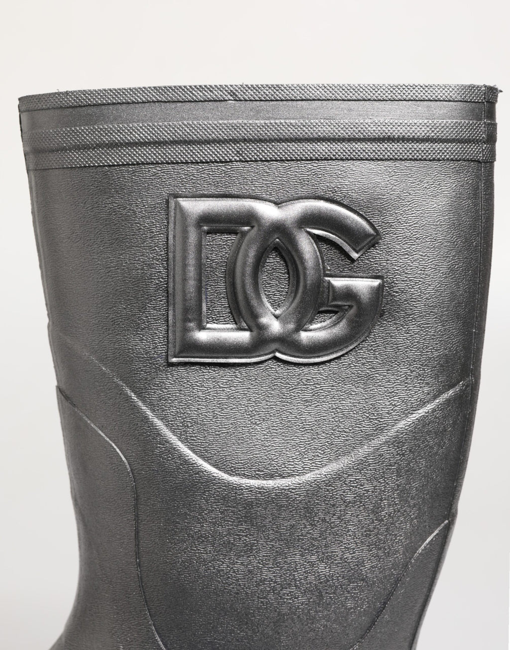 Dolce & Gabbana Metallic Silber Pull On Regen Stiefel Schuhe