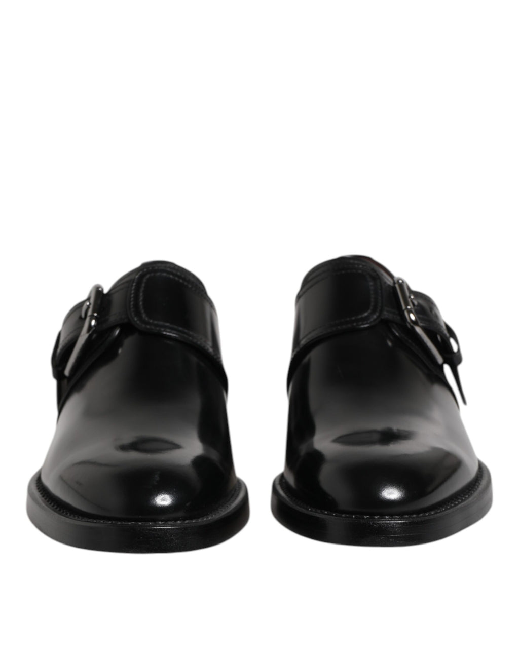 Dolce & Gabbana Schwarzes Leder Monk Strap Derby Formelle Schuhe