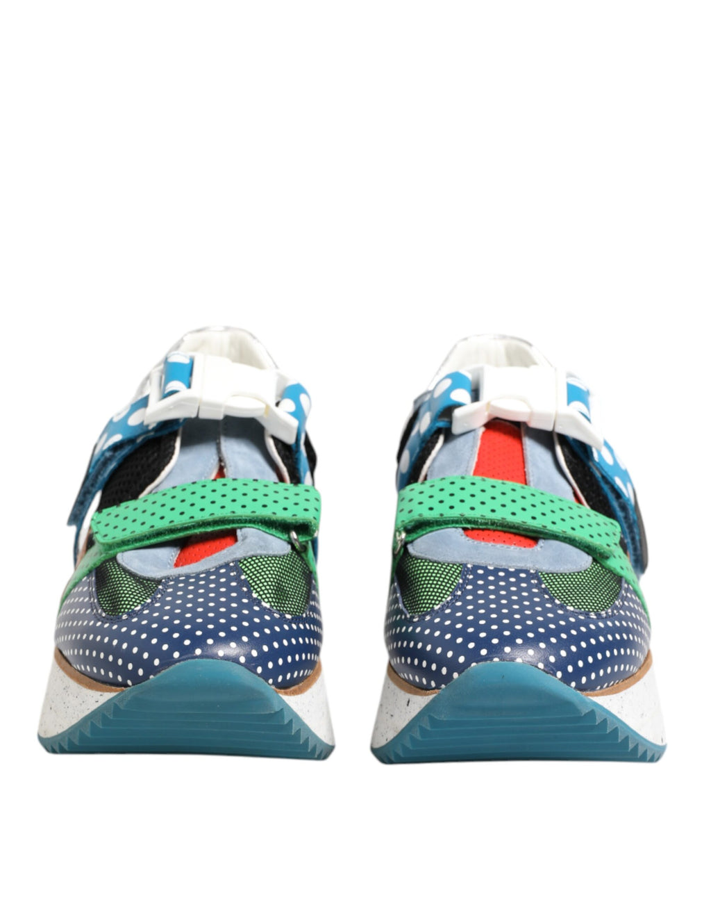 Dolce & Gabbana Mehrfarbige Leder Low-Top-Sneakers