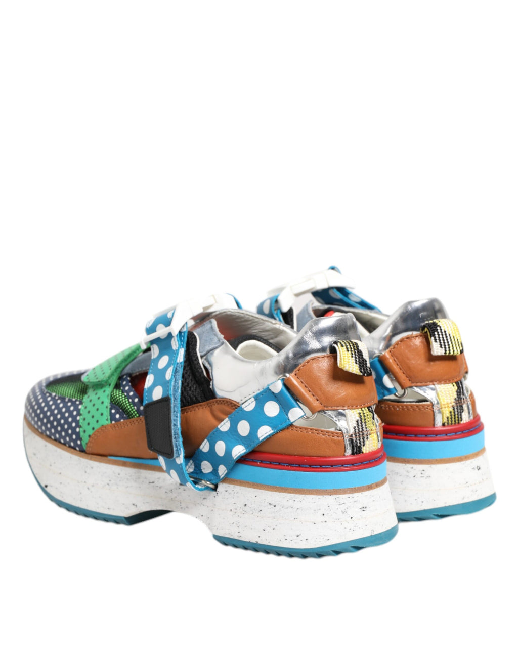 Dolce & Gabbana Mehrfarbige Leder Low-Top-Sneakers