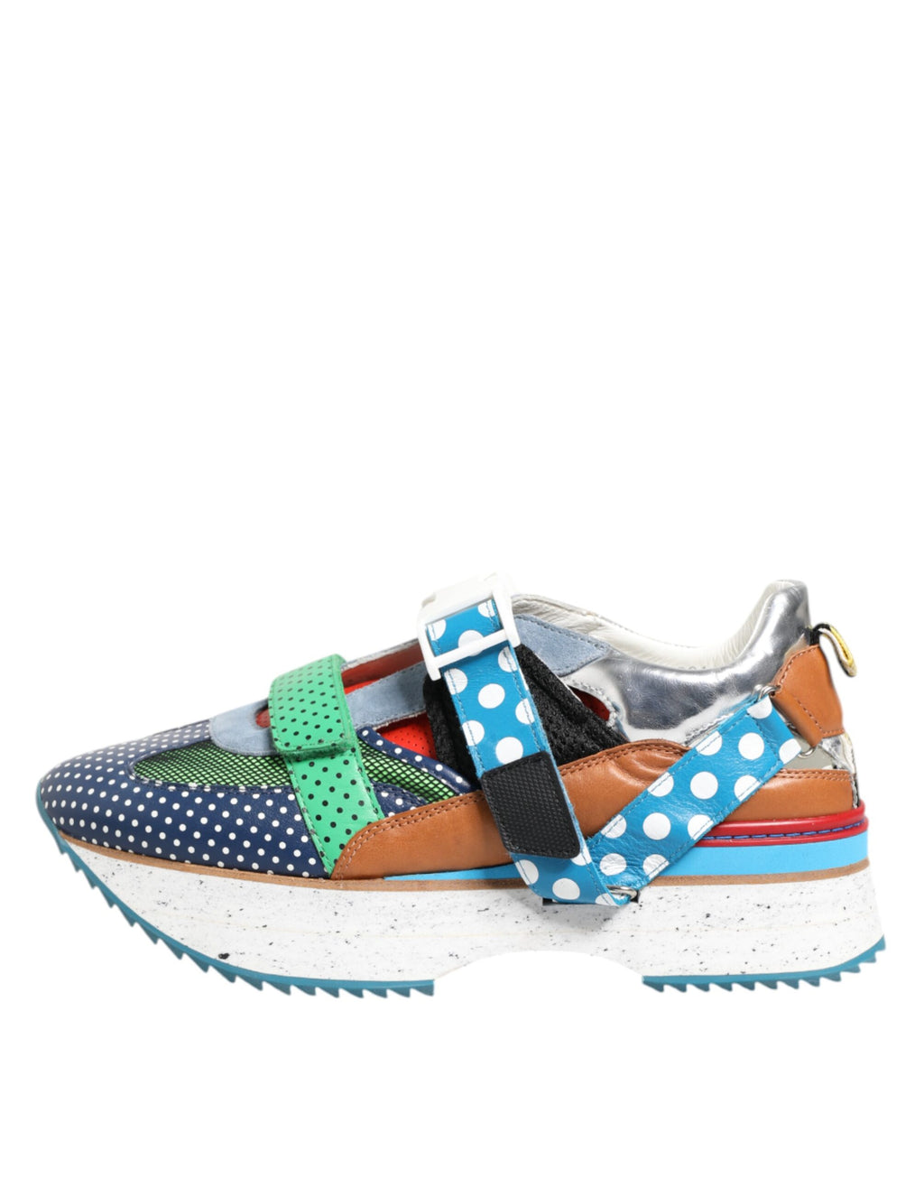 Dolce & Gabbana Mehrfarbige Leder Low-Top-Sneakers