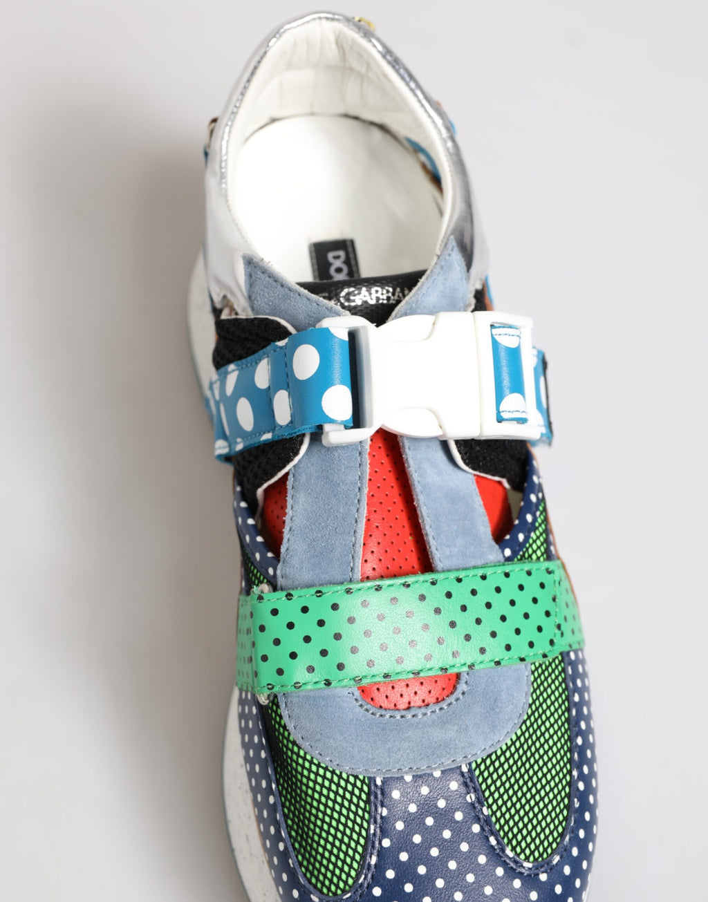 Dolce & Gabbana Mehrfarbige Leder Low-Top-Sneakers