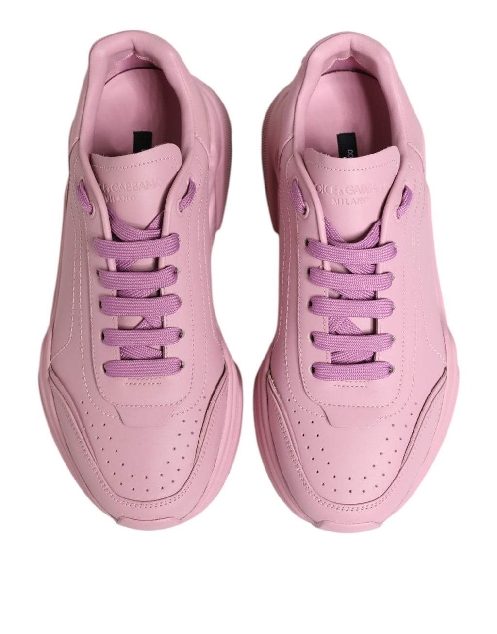 Dolce & Gabbana Rosa Leder Daymaster Low Top Sneakers Schuhe