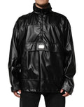 Dolce & Gabbana Schwarze Polyester-Logo-Plakette Bomberjacke