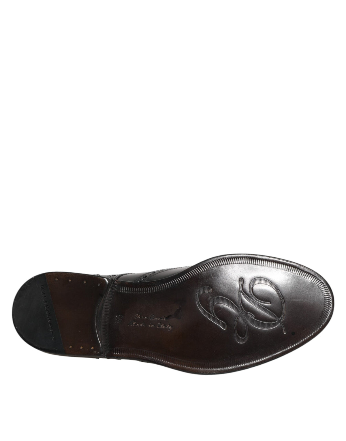 Dolce & Gabbana Schwarzes Leder Derby Wingtip Formelle Schuhe