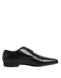 Dolce & Gabbana Schwarze Exotische Leder Schnürschuhe Derby