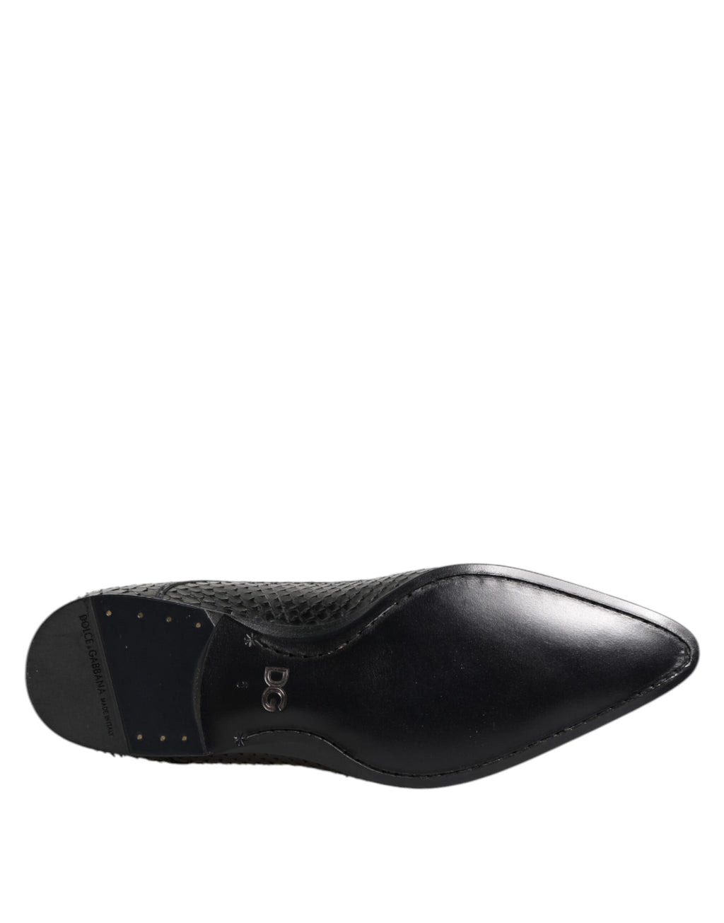Dolce & Gabbana Schwarze Exotische Leder Schnürschuhe Derby