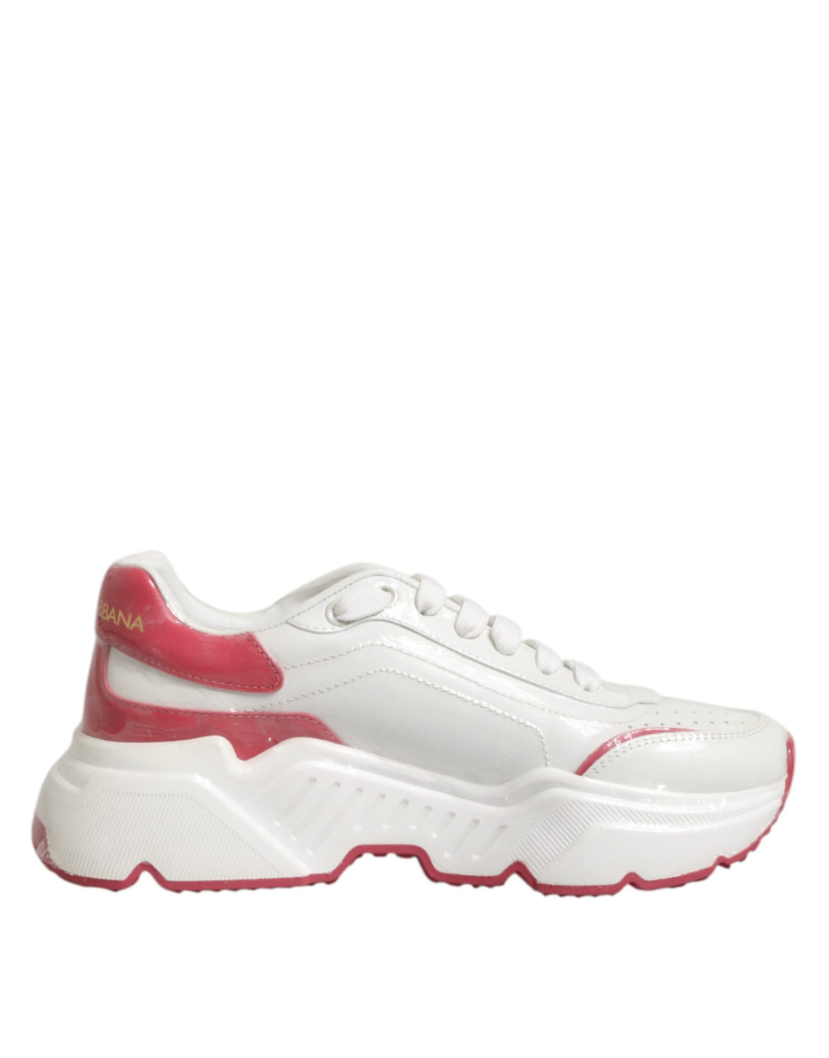 Dolce & Gabbana Weiß Rosa Daymaster Low Top Turnschuhe Schuhe