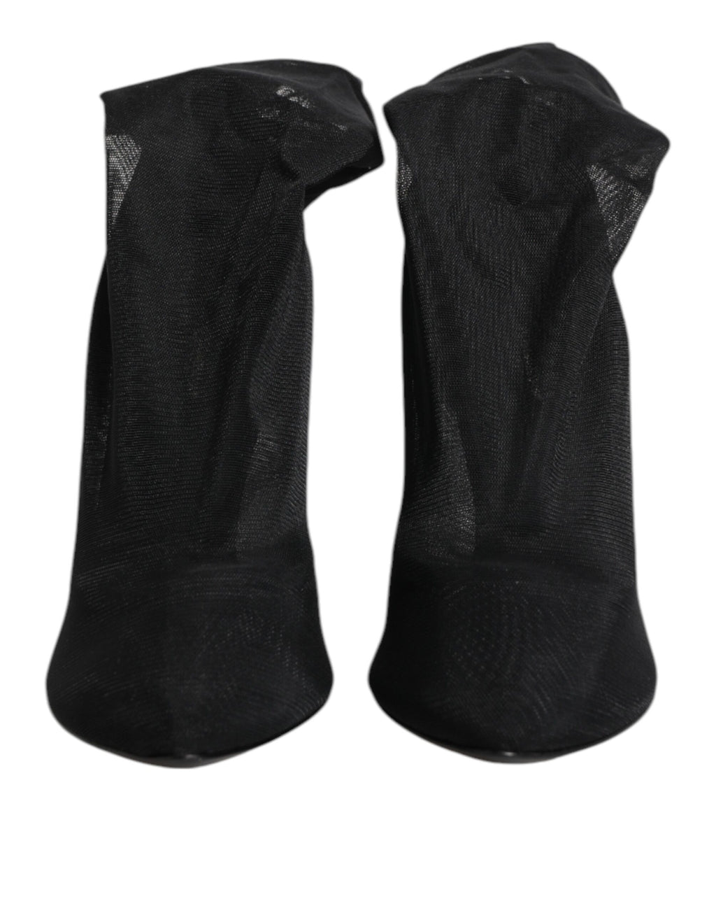 Dolce & Gabbana Schwarz Seide Stretch Mesh Socke Stiefel Schuhe