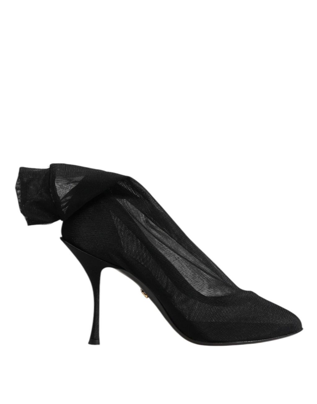 Dolce & Gabbana Schwarz Seide Stretch Mesh Socke Stiefel Schuhe