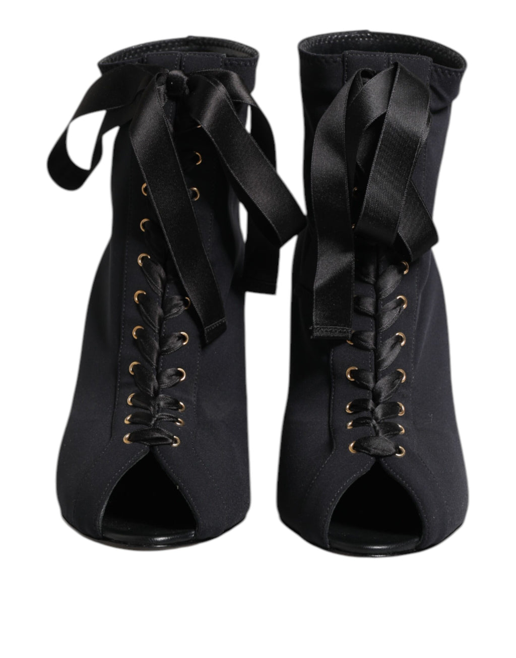 Dolce & Gabbana Schwarze Stiletto-High-Heels mit Schnürung
