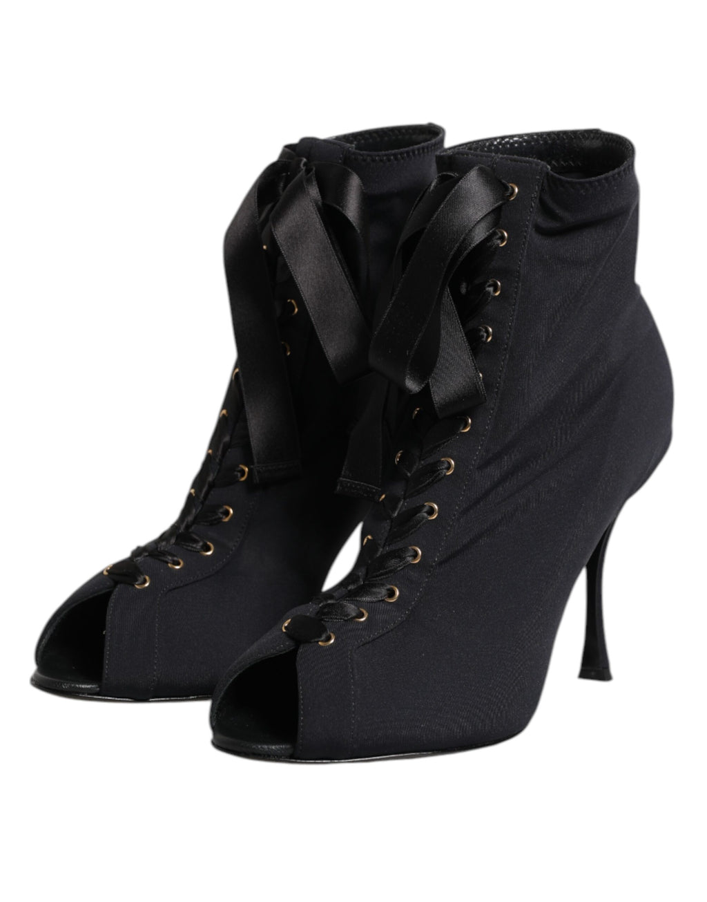 Dolce & Gabbana Schwarze Stiletto-High-Heels mit Schnürung