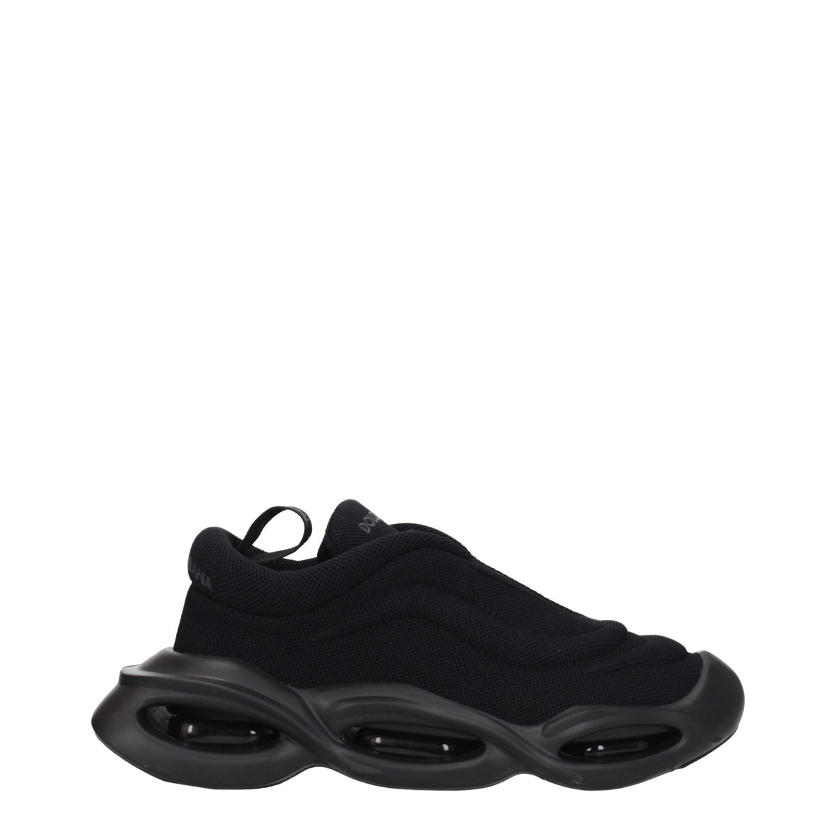 Dolce & Gabbana Schwarze Stoff-Sneaker mit klobiger Sohle