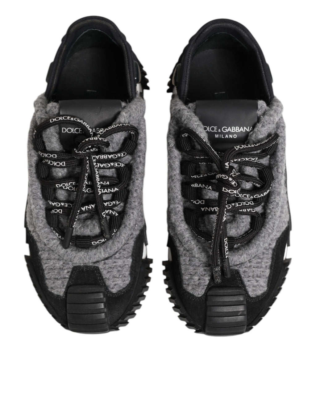 Dolce & Gabbana Schwarz Grau NS1 Low Top Turnschuhe Schuhe