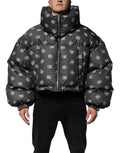 Dolce & Gabbana Schwarze DG Monogram Full Zip Pufferjacke für Männer