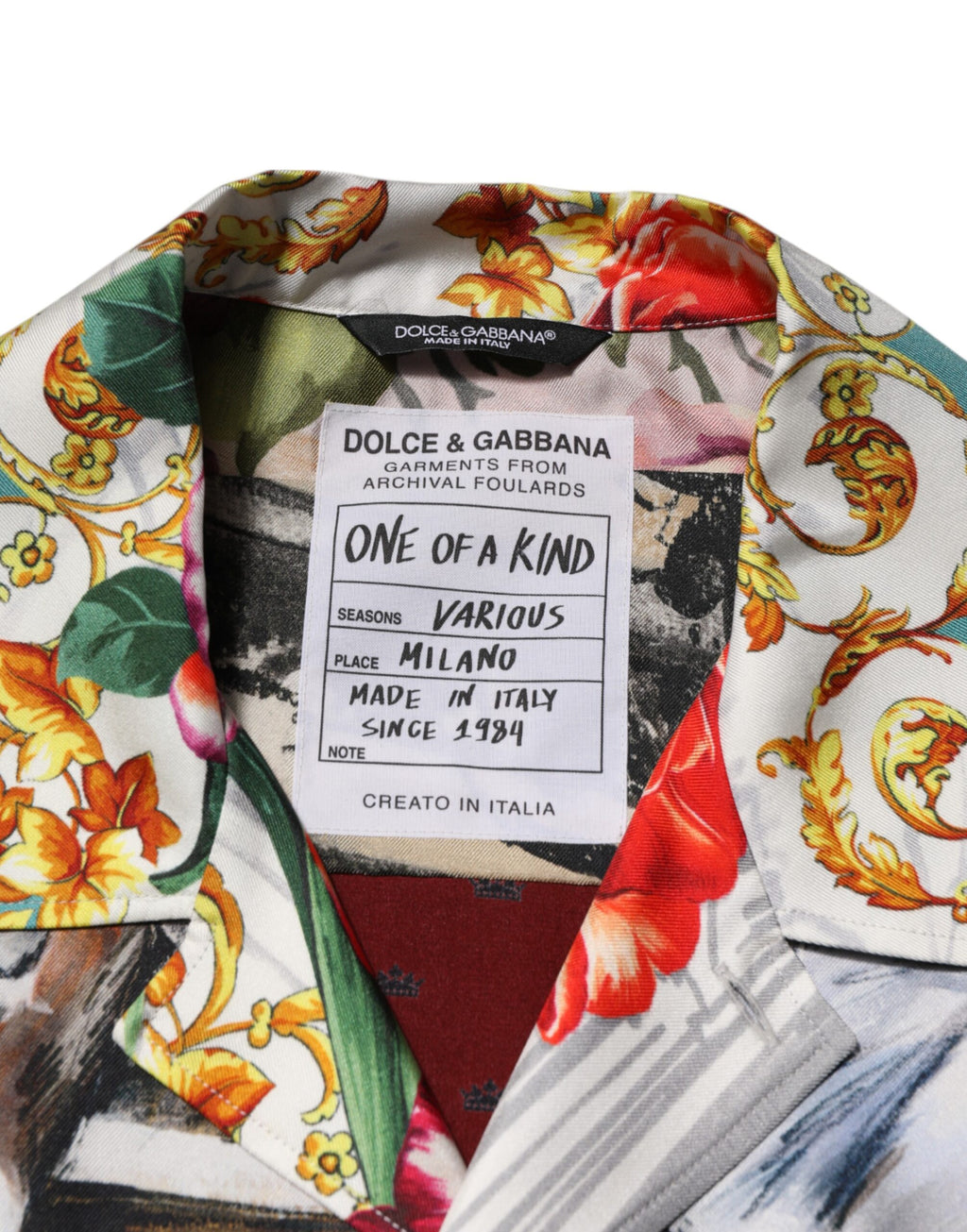 Dolce & Gabbana Multicolor Muscheldruck Hawaii Freizeithemd