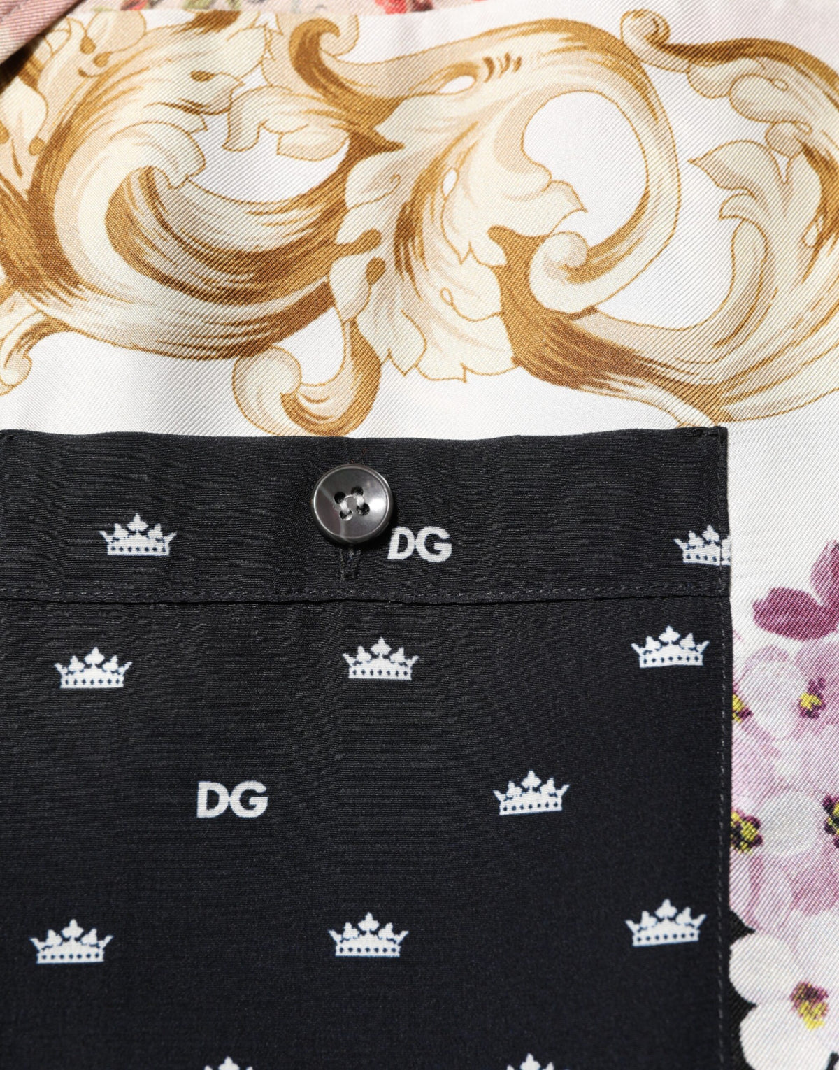Dolce & Gabbana Multicolor bedrucktes Button Down Freizeithemd