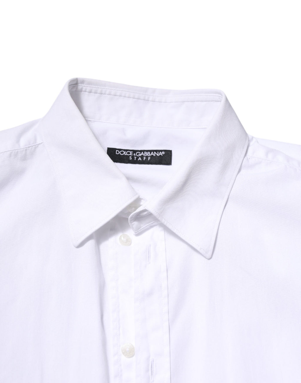 Dolce & Gabbana Weißes STAFF Hemd aus Baumwolle mit langen Ärmeln Forma