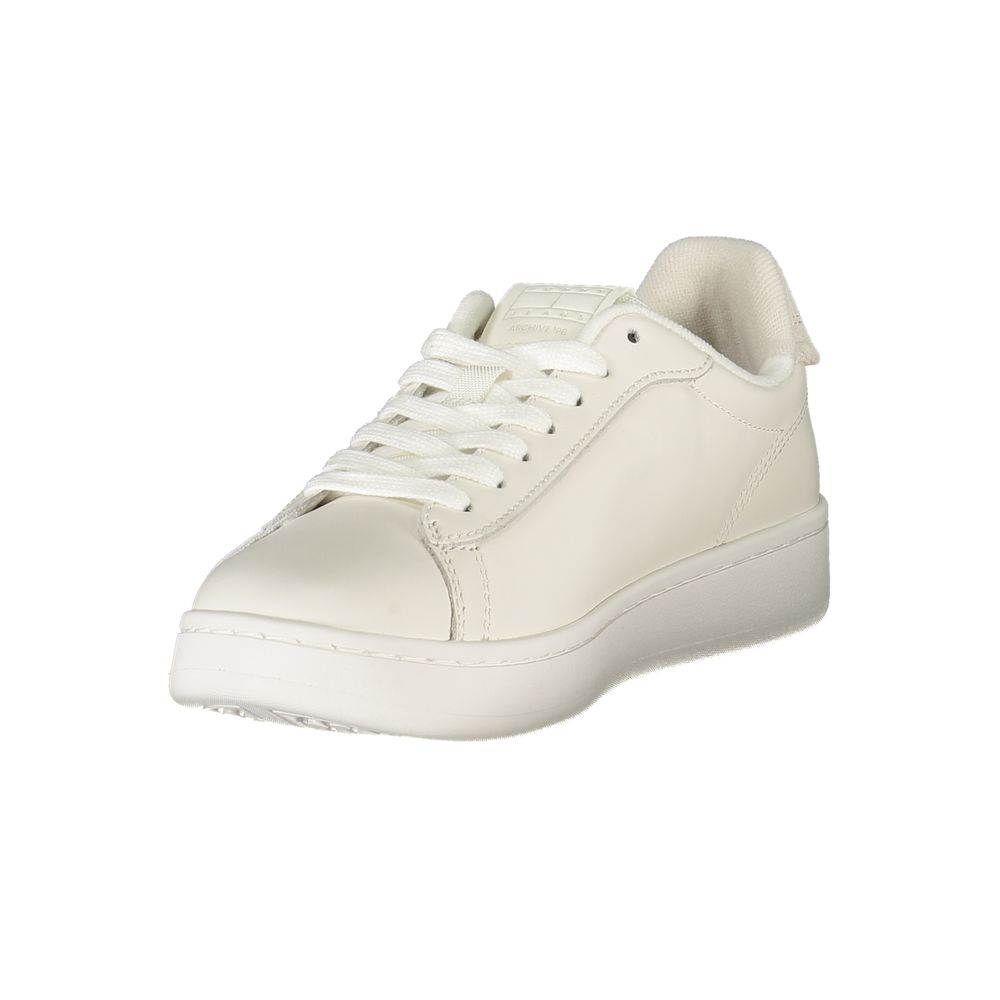 Tommy Hilfiger Bianco Damen-Sneaker aus Polyurethan