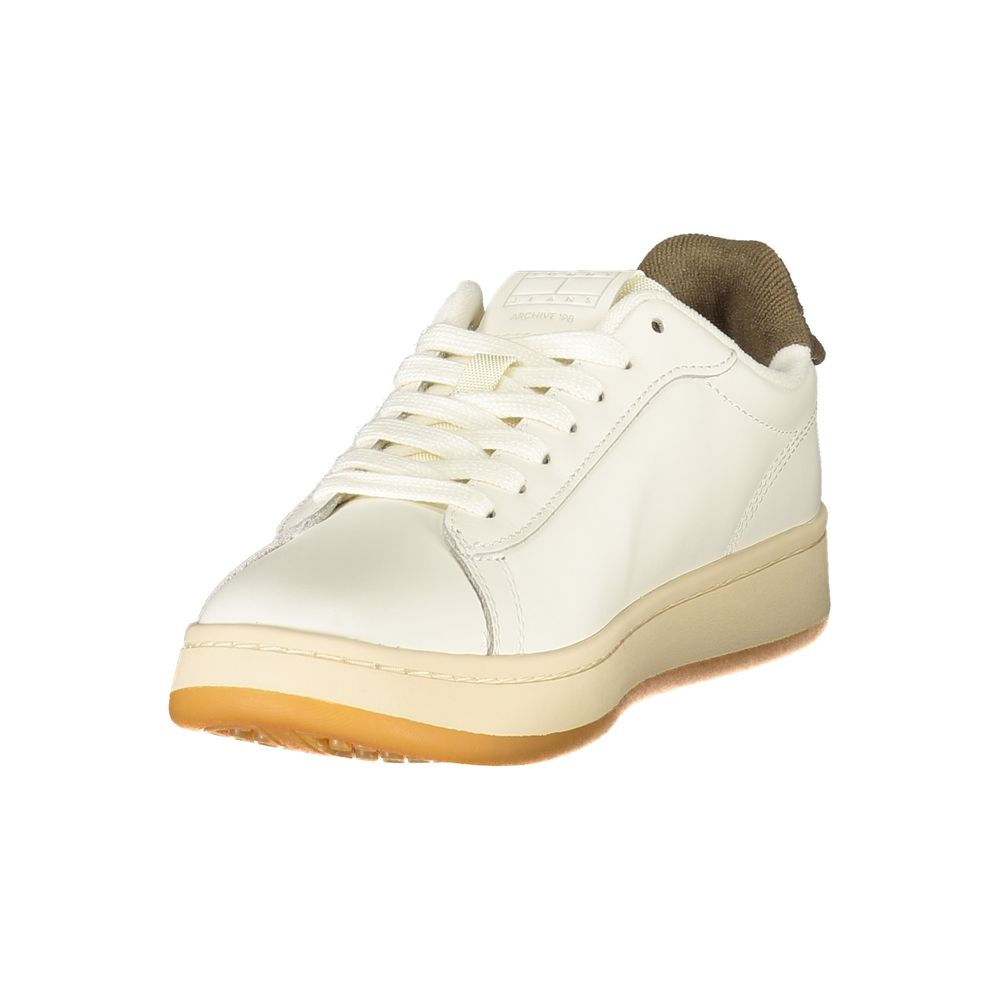 Tommy Hilfiger Bianco Damen-Sneaker aus Polyurethan