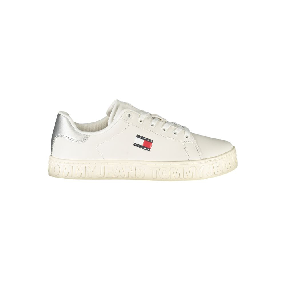 Tommy Hilfiger Bianco Damen-Sneaker aus Polyurethan