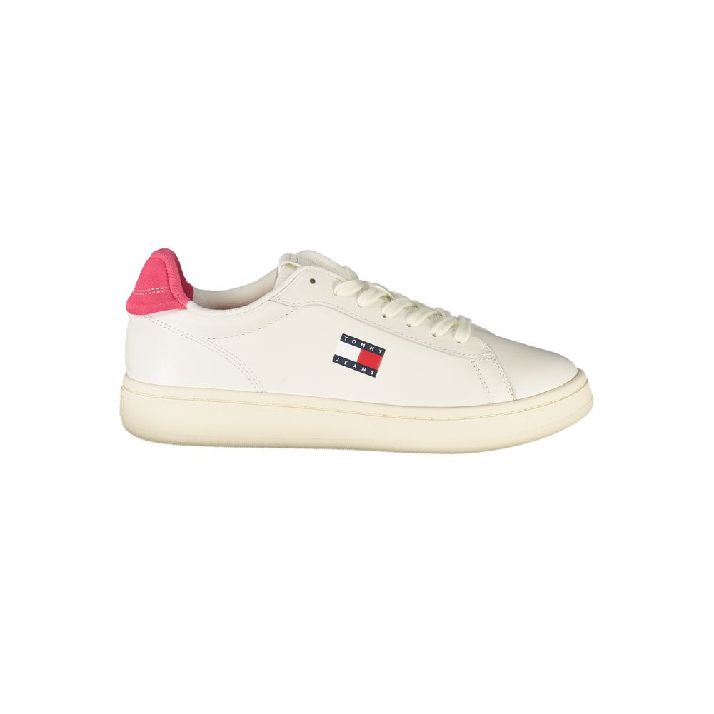 Tommy Hilfiger Bianco Damen-Sneaker aus Polyurethan