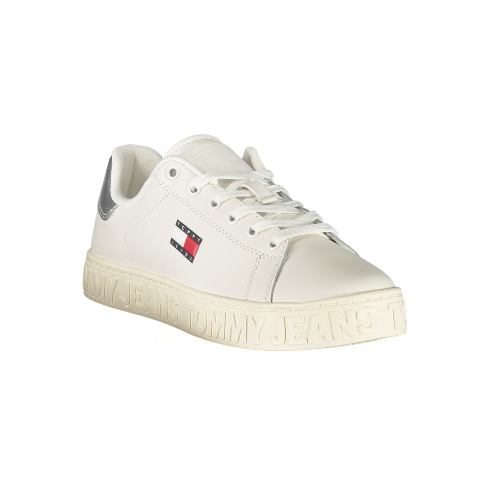 Tommy Hilfiger Bianco Damen-Sneaker aus Polyurethan