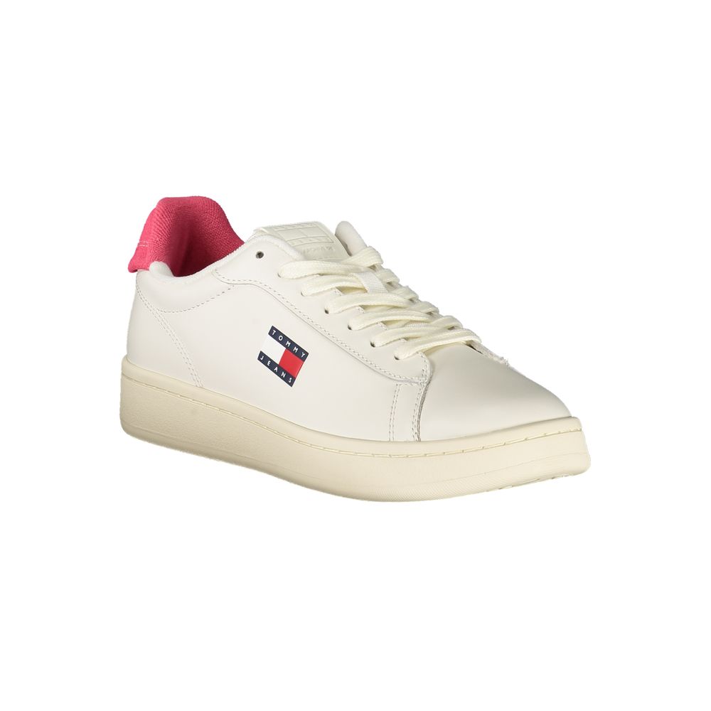 Tommy Hilfiger Bianco Damen-Sneaker aus Polyurethan
