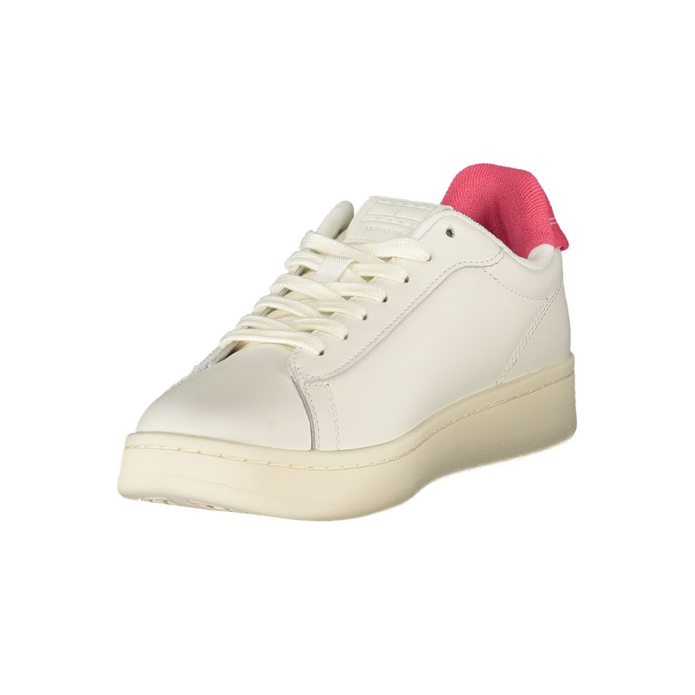 Tommy Hilfiger Bianco Damen-Sneaker aus Polyurethan