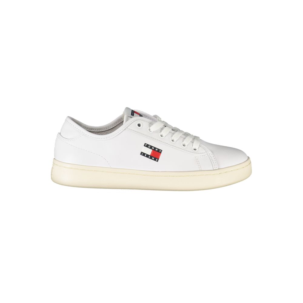 Tommy Hilfiger Bianco Damen-Sneaker aus Polyurethan