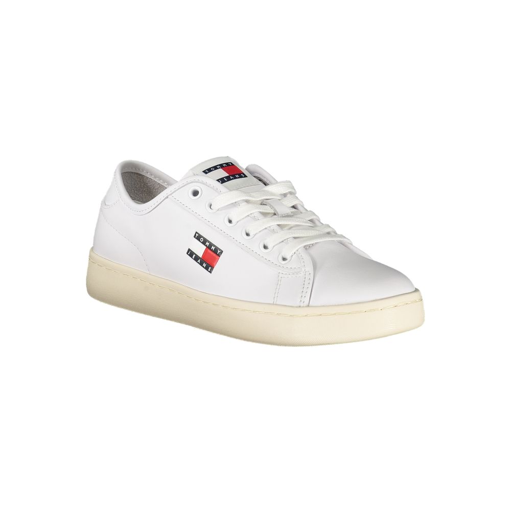 Tommy Hilfiger Bianco Damen-Sneaker aus Polyurethan