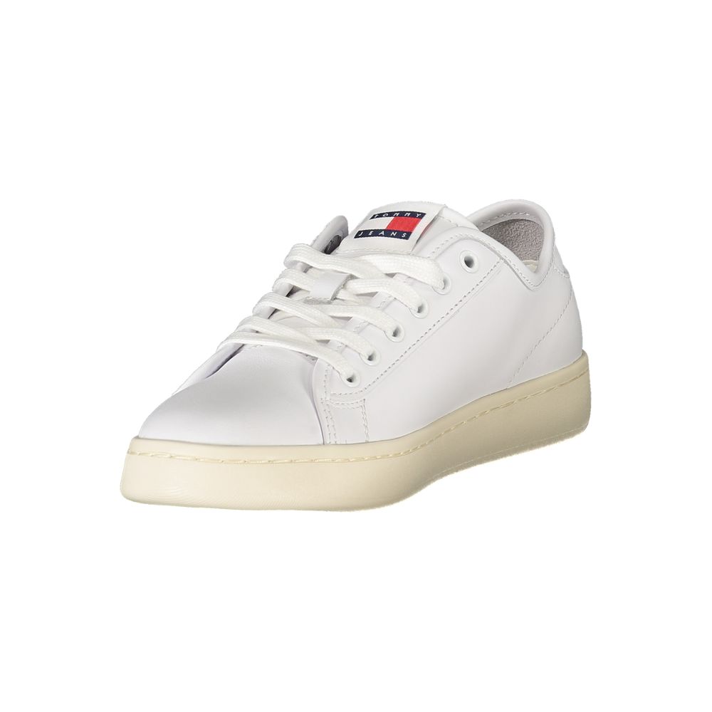 Tommy Hilfiger Bianco Damen-Sneaker aus Polyurethan