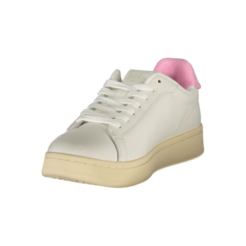 Tommy Hilfiger Bianco Damen-Sneaker aus Polyurethan
