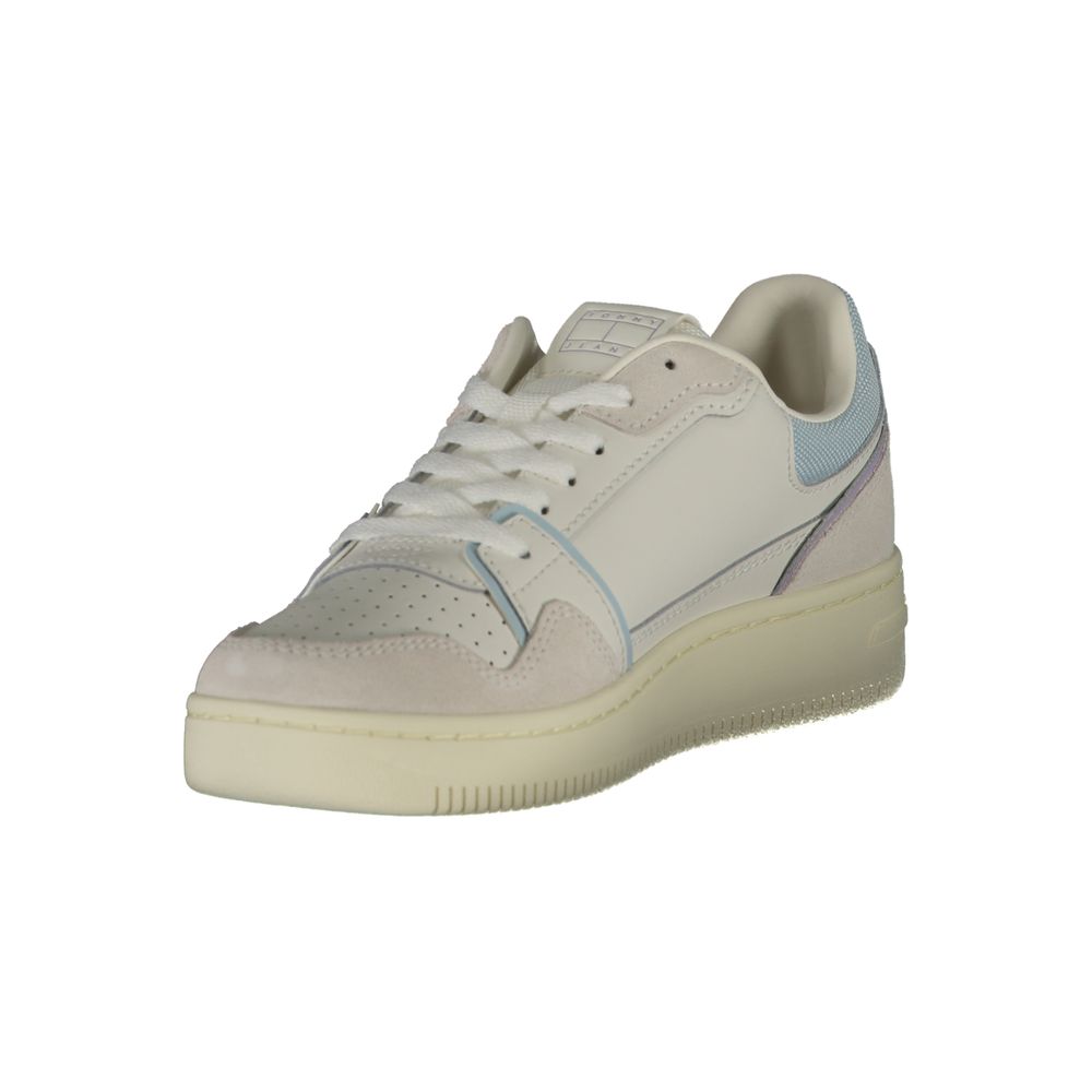Tommy Hilfiger Bianco Damen-Sneaker aus Polyurethan