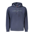 Blauer Baumwoll-Kapuzenpullover für Herren