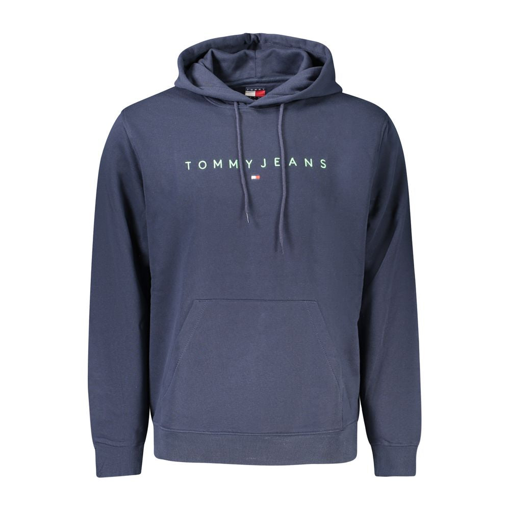 Blauer Baumwoll-Kapuzenpullover für Herren