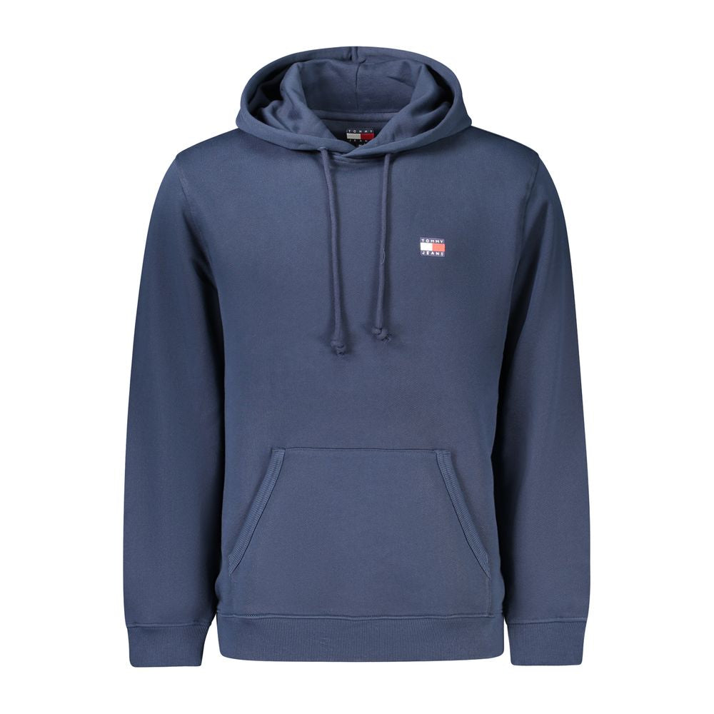 Blauer Baumwoll-Kapuzenpullover für Herren