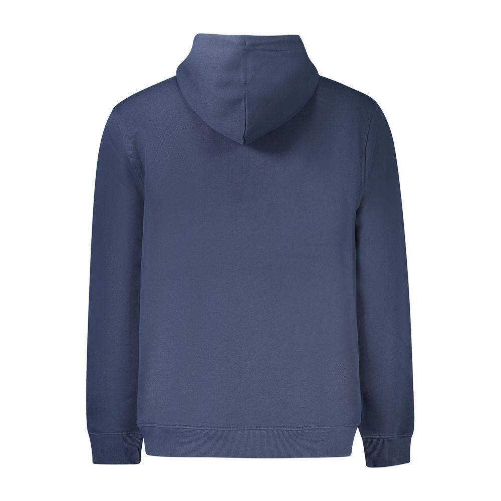Blauer Baumwoll-Kapuzenpullover für Herren