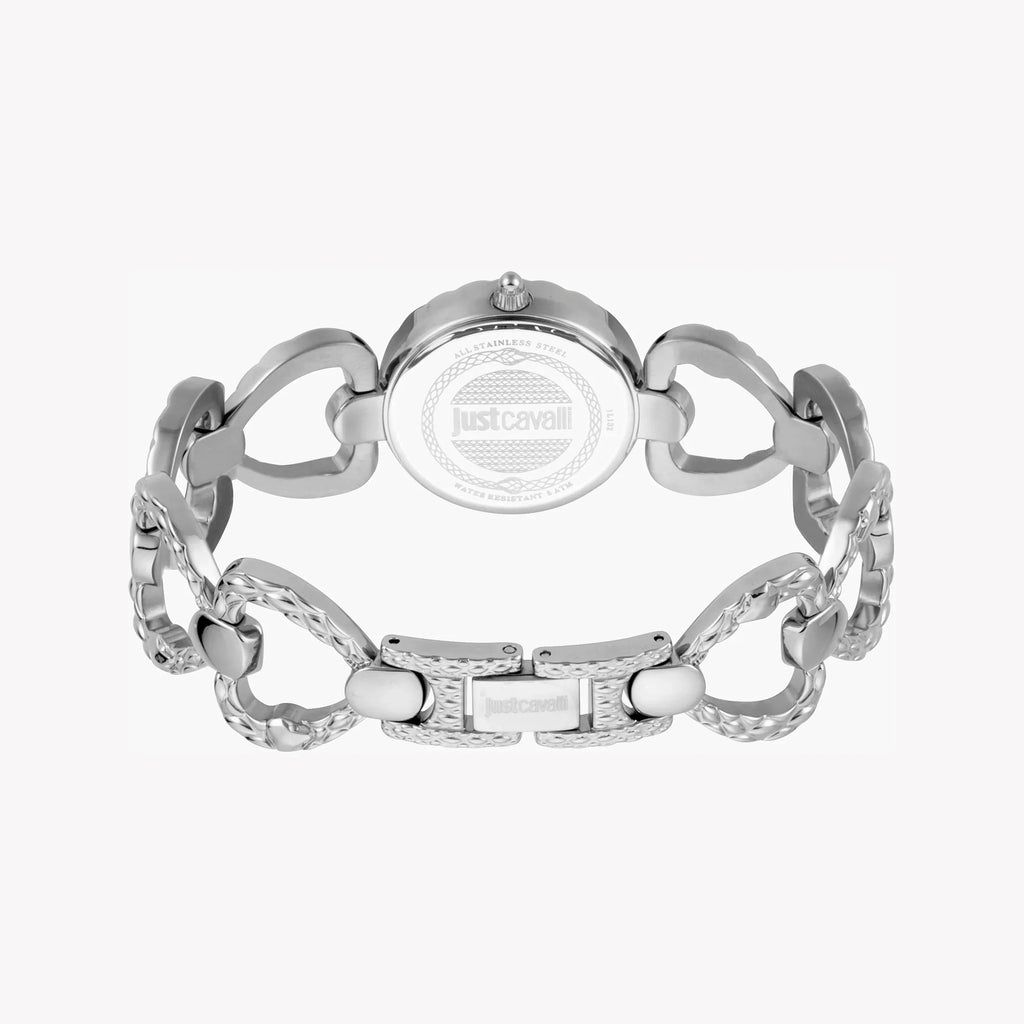 Elegante Just Cavalli Damenuhr in Silber