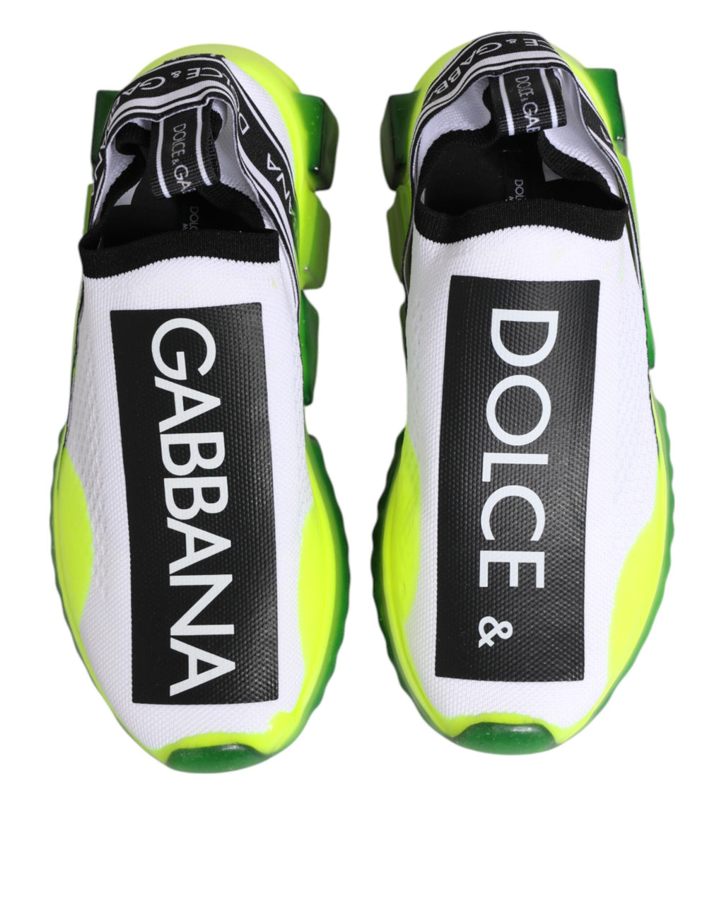 Dolce & Gabbana Schwarz Weiß Slip On Sorrento Sneakers Schuhe